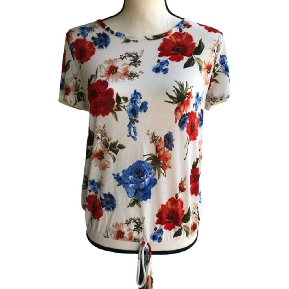 Spring Summer blouse multicolor floral comfortable‎